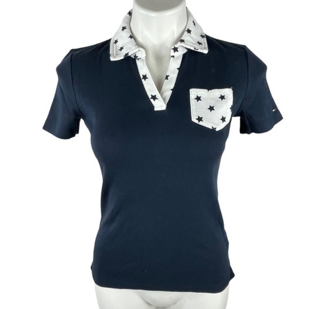 Tommy Hilfiger Polo Shirt - NWT | Women XS | Blue White Stars